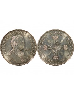 Monaco Rainier III de Monaco 50 francs Argent 1974 Pessac 2