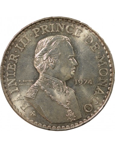 Monaco Rainier III de Monaco 50 francs Argent 1974 Pessac