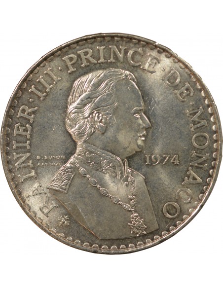 Monaco Rainier III de Monaco 50 francs Argent 1974 Pessac