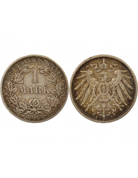 Allemagne Guillaume II de Wurtemberg 1 mark Argent 1903 A Berlin