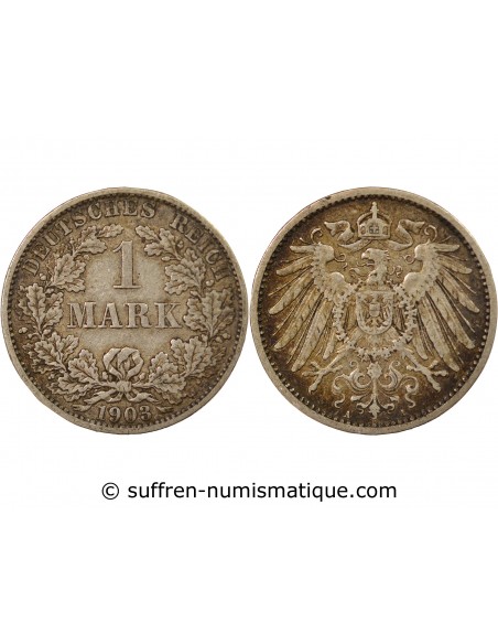 Allemagne Guillaume II de Wurtemberg 1 mark Argent 1903 A Berlin