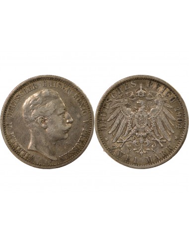 Allemagne Guillaume II, Empereur 2 mark Argent 1904 A Berlin