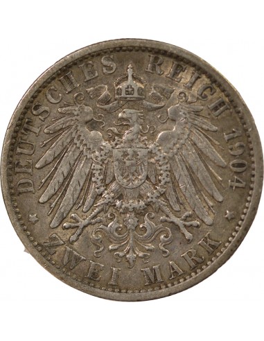 Allemagne Guillaume II, Empereur 2 mark Argent 1904 A Berlin