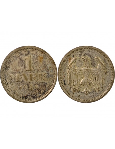 Allemagne 1 mark Argent 1924 A Berlin