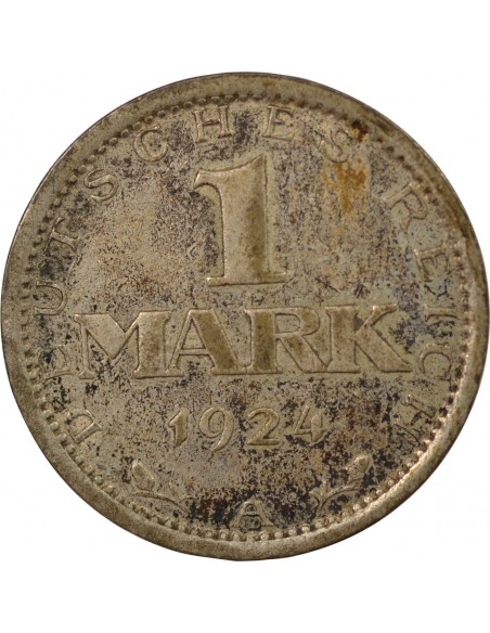 Allemagne 1 mark Argent 1924 A Berlin