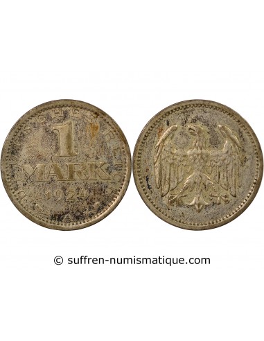 Allemagne 1 mark Argent 1924 A Berlin