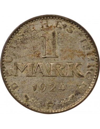 Allemagne 1 mark Argent 1924 F Stuttgart