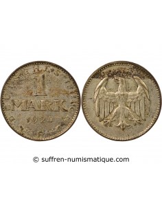 Allemagne 1 mark Argent 1924 F Stuttgart