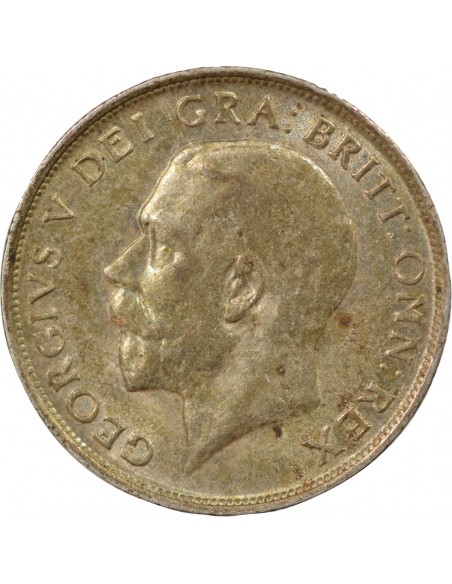 Grande Bretagne George V, Roi d'Angleterre, Empereur des Indes 1 shilling Argent 1918