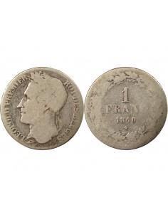BELGIQUE, LEOPOLD Ier - FRANC ARGENT 1840 2