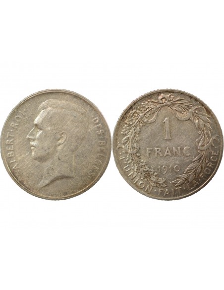 Belgique Albert Ier, Prince de Monaco 1 franc Argent 1910