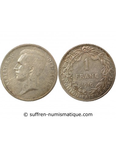 Belgique Albert Ier, Prince de Monaco 1 franc Argent 1910