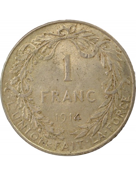 Belgique Albert Ier, Prince de Monaco 1 franc Argent 1914