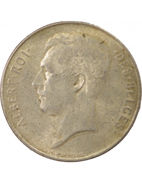 Belgique Albert Ier, Prince de Monaco 1 franc Argent 1914