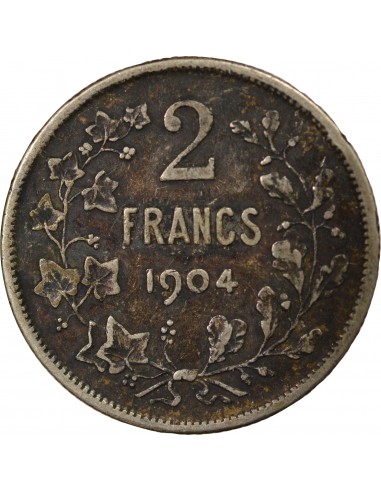 Belgique Léopold II, Roi des Belges 2 francs Argent 1904