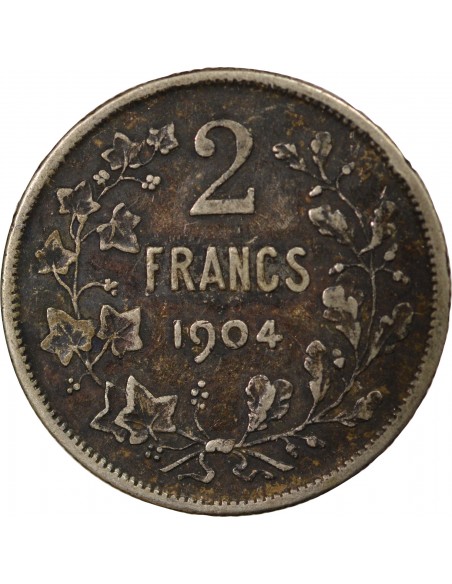 Belgique Léopold II, Roi des Belges 2 francs Argent 1904