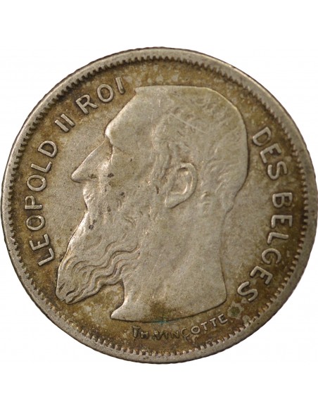 Belgique Léopold II, Roi des Belges 2 francs Argent 1904