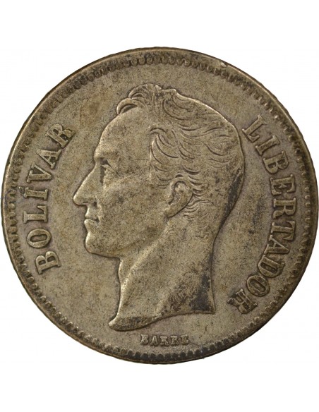 Venezuela Simon Bolivar, Général et Homme d'Etat 2 bolivares Argent 1919