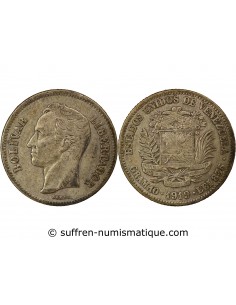 Venezuela Simon Bolivar 2 bolivares Argent 1919