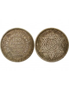 Maroc Mohammed V du Maroc 100 Francs Argent 1372 AH / 1953 A Paris 2