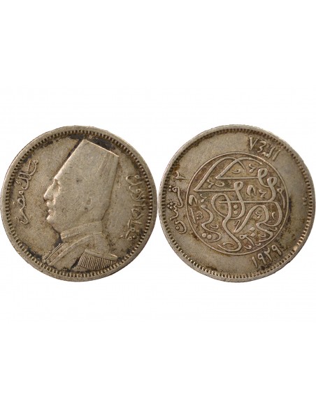 Egypte Fouad Ier, Pacha d´Egypte 2 piastres Argent 1348 (1929)