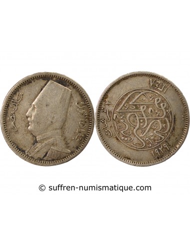 Egypte Fouad Ier, Pacha d´Egypte 2 piastres Argent 1348 (1929)