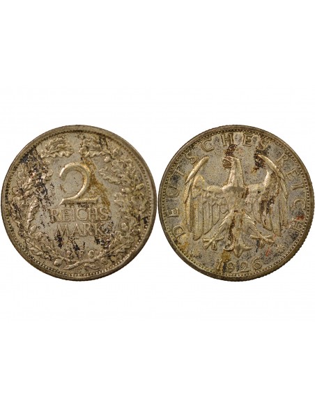 Allemagne 2 mark Argent 1926 F Stuttgart