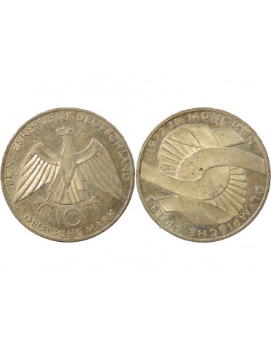 Allemagne 10 mark Argent 1972 D Munich