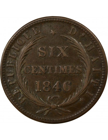 Haïti 6 Centimes Cuivre 1846 (An 43)