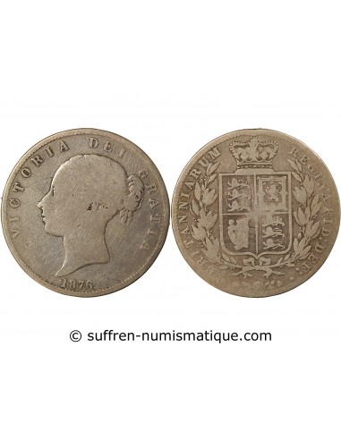 GRANDE-BRETAGNE, VICTORIA - HALF CROWN 1876