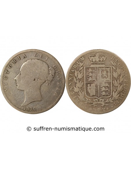 GRANDE-BRETAGNE, VICTORIA - HALF CROWN 1876