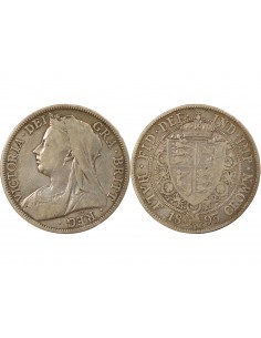 Grande Bretagne Victoria, Reine 1/2 crown Argent 1895 Londres 2