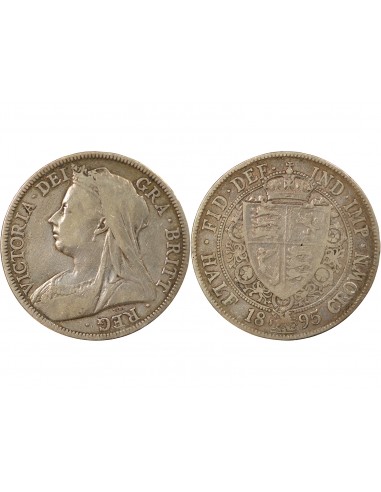Grande Bretagne Victoria, Reine 1/2 crown Argent 1895 Londres