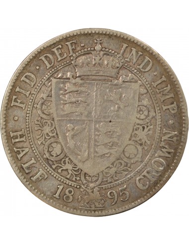 Grande Bretagne Victoria, Reine 1/2 crown Argent 1895 Londres