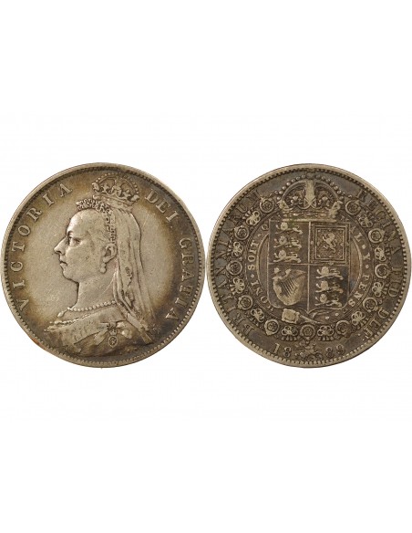 Grande Bretagne Victoria, Reine 1/2 Crown Argent 1889