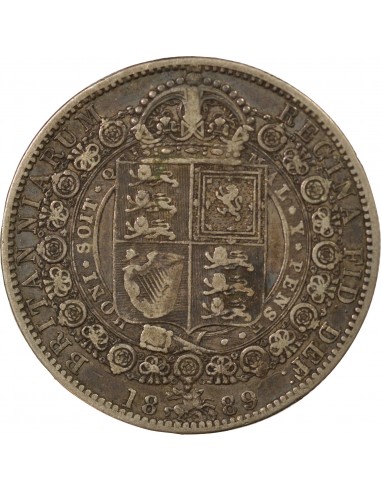 Grande Bretagne Victoria, Reine 1/2 Crown Argent 1889