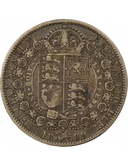 Grande Bretagne Victoria, Reine 1/2 Crown Argent 1889