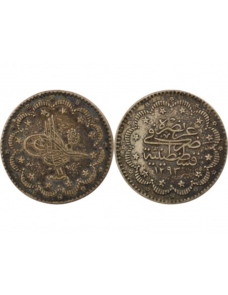 Empire Ottoman Abdülhamid II 5 kurush Argent 1293/11 (1885-1886) Constantinople