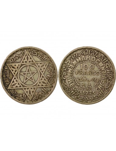 Maroc Mohammed V du Maroc 100 francs Argent 1372 AH / 1953 A Paris