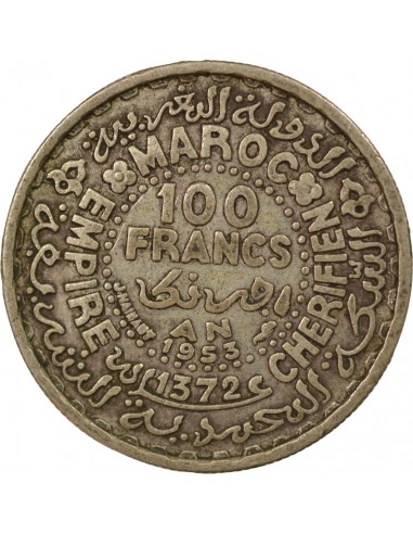 Maroc Mohammed V du Maroc 100 francs Argent 1372 AH / 1953 A Paris
