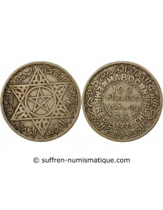 Maroc Mohammed V du Maroc 100 Francs Argent 1372 AH / 1953 A Paris