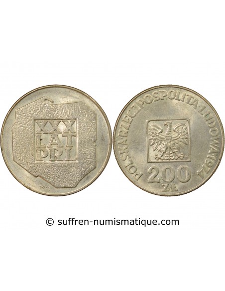 Pologne 200 zlotych Argent 1974