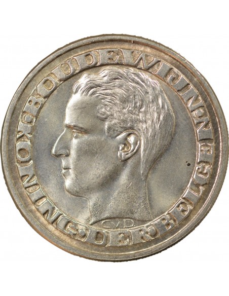 Belgique Baudouin, Roi des Belges 50 francs Argent 1958 B. Bruxelles