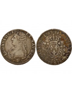 LOUIS XVI - ÉCU ARGENT AUX RAMEAUX D'OLIVIER 1785 L BAYONNE 2