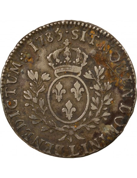 LOUIS XVI - ÉCU ARGENT AUX RAMEAUX D'OLIVIER 1785 L BAYONNE