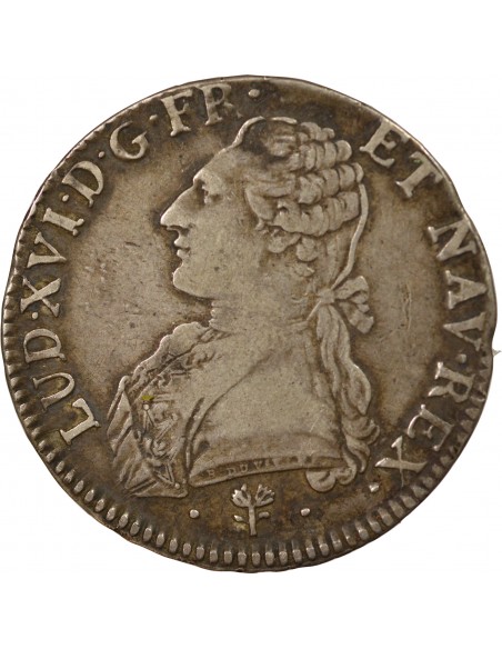 LOUIS XVI - ÉCU ARGENT AUX RAMEAUX D'OLIVIER 1785 L BAYONNE