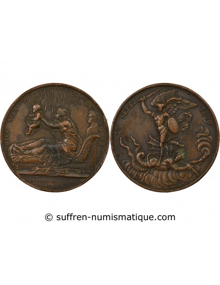 Henri V Médaille Bronze 1820
