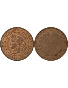 5 centimes Bronze 1897 A Paris 2