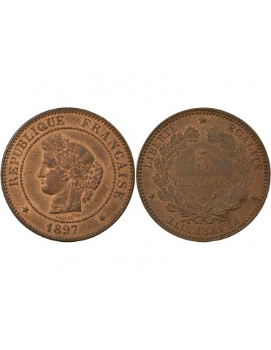 5 centimes Bronze 1897 A Paris