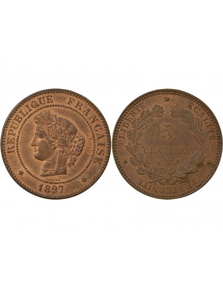 5 centimes Bronze 1897 A Paris